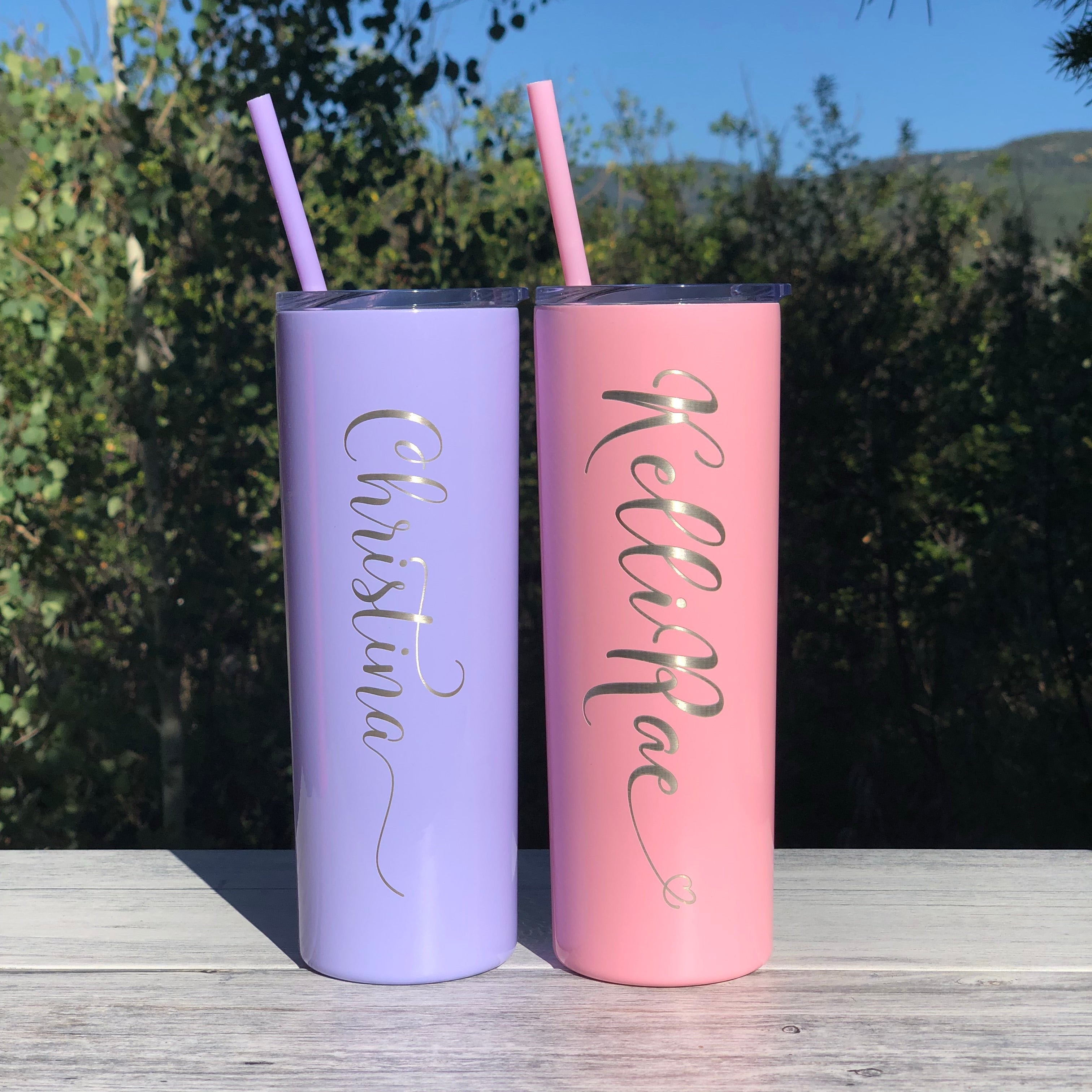  Westpearl 20 OZ Personalized Skinny Tumblers,Gift for  Christmas,Custom Stainless Steel Tumblers with Lids and Straws,Free Laser  Engraving 16 Icons 13 Colors 20 Fonts-Rose Gold : Home & Kitchen